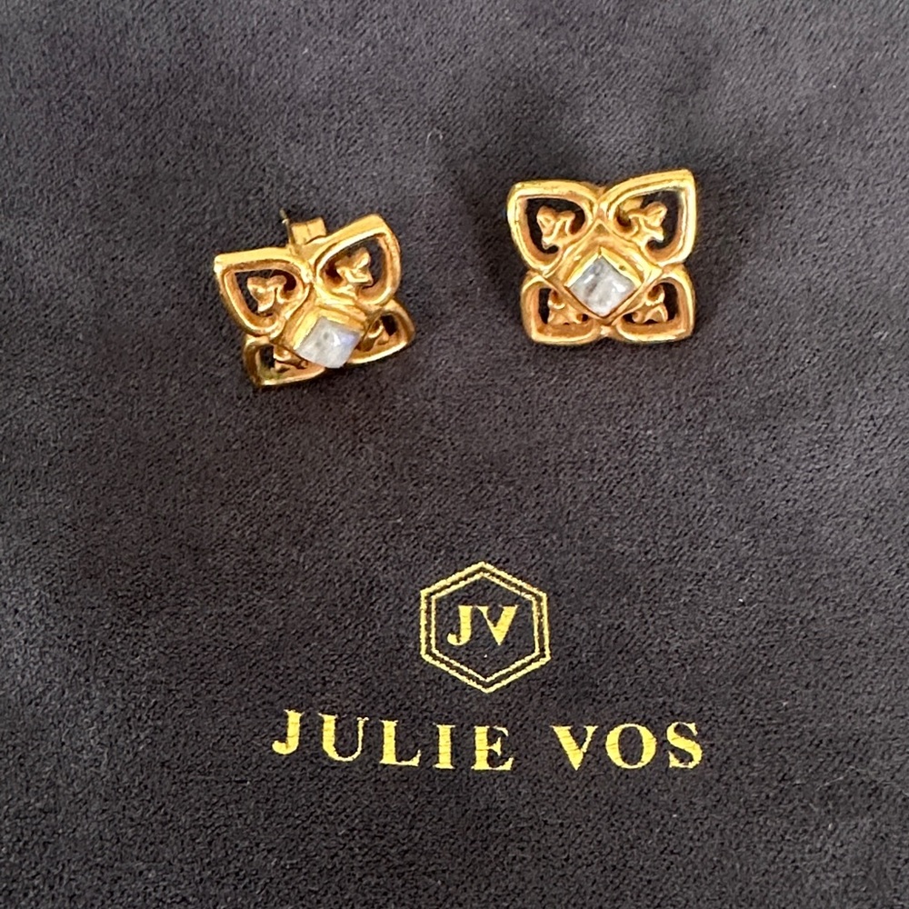 Julie Vos Gold Butterfly Earrings